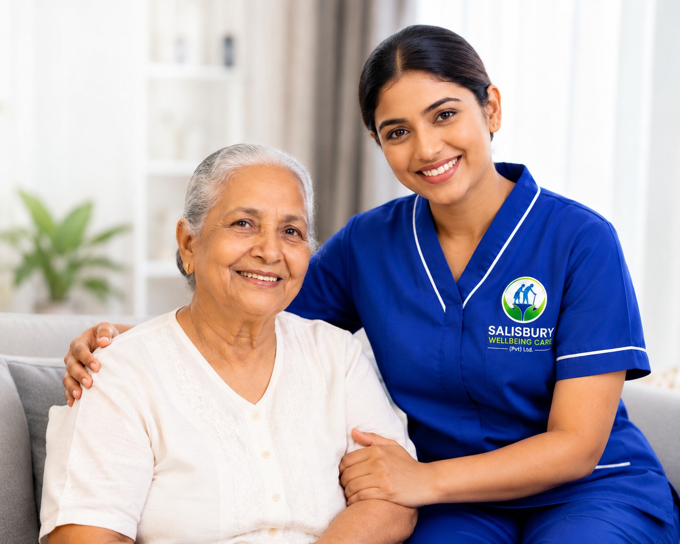 Salisbury Wellbeing Care nurse providing compassionate elderly home care in Sri Lanka